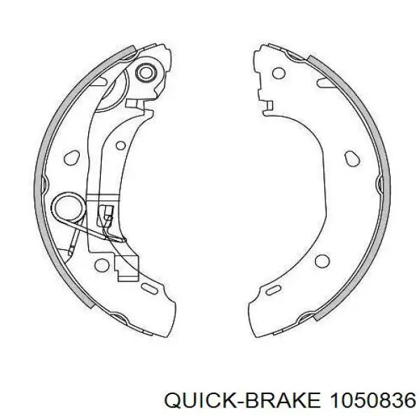 Установочный комплект задних барабанных колодок Quick Brake 1050836 цена, от 4.92 USD