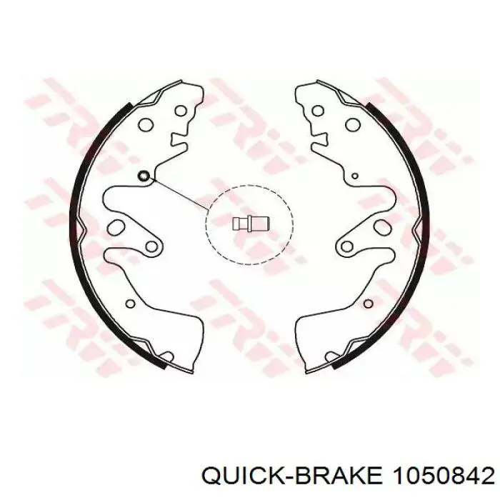 Монтажный комплект задних барабанных колодок 1050842 Quick Brake