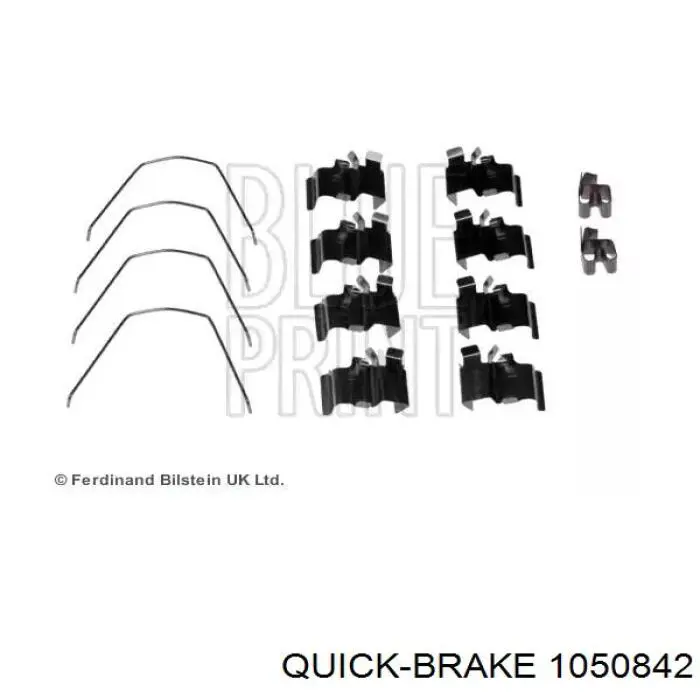 Монтажный комплект задних барабанных колодок 1050842 Quick Brake