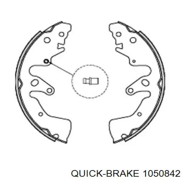 Установочный комплект задних барабанных колодок Quick Brake 1050842 цена, от 6.17 USD