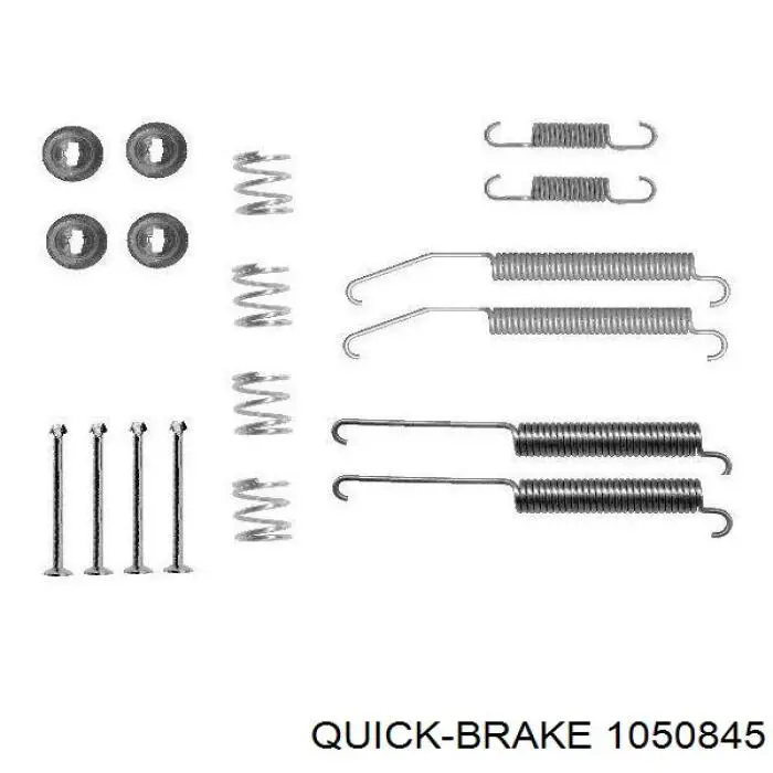 Купить 1050845 Quick Brake Монтажный комплект задних барабанных колодок