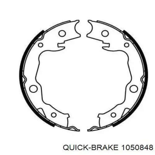 Монтажный комплект задних барабанных колодок Quick Brake 1050848