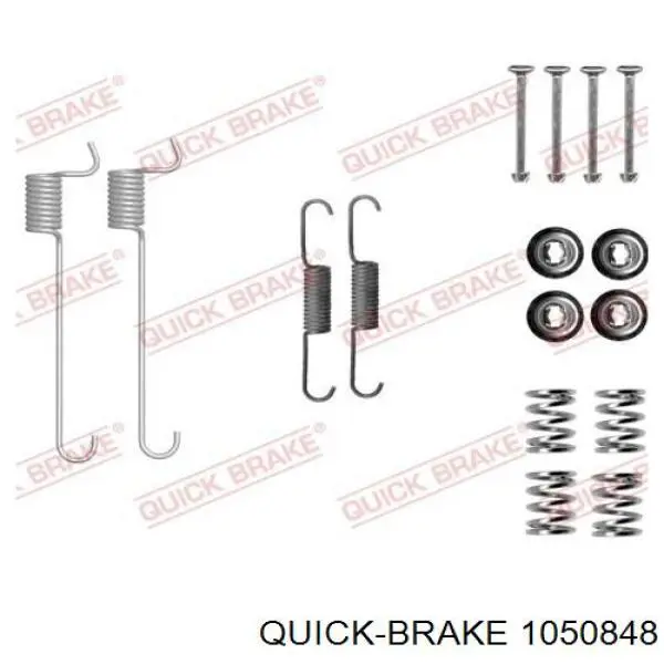 105-0848 Quick Brake монтажный комплект задних барабанных колодок