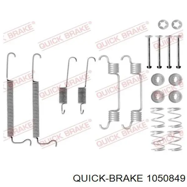 105-0849 Quick Brake монтажный комплект задних барабанных колодок