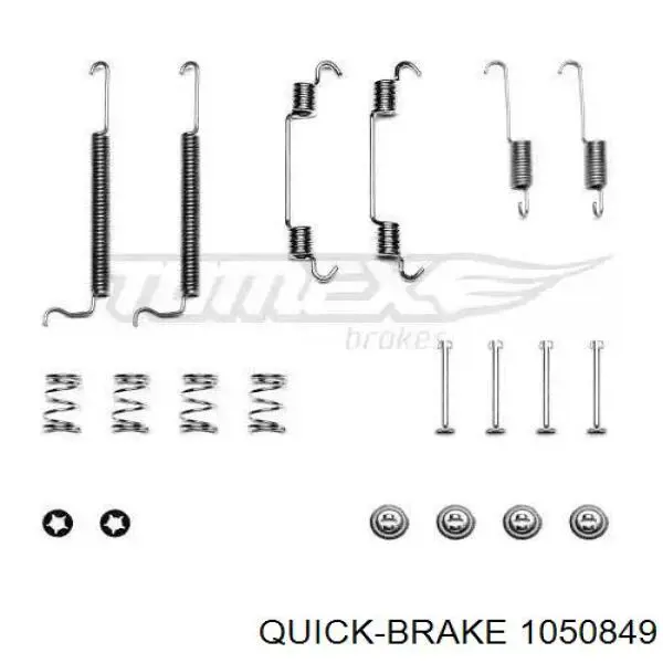 Купить 1050849 Quick Brake Монтажный комплект задних барабанных колодок