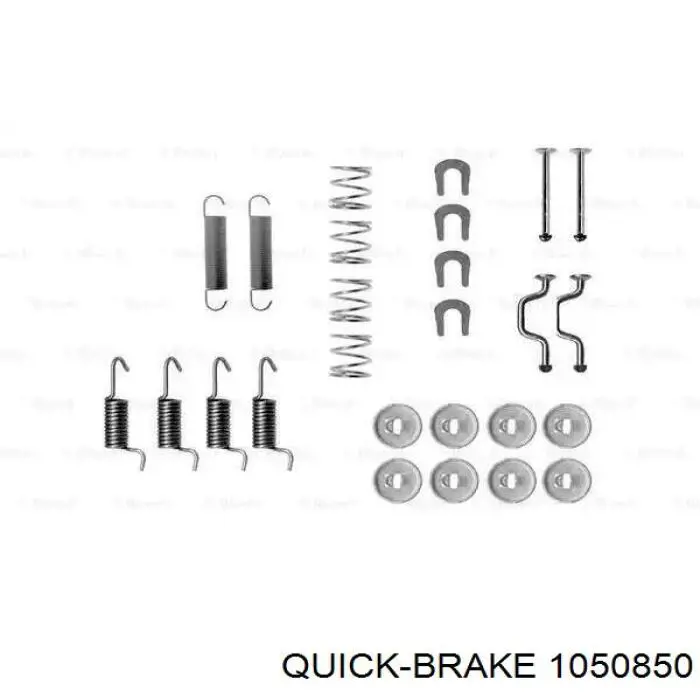 Монтажный комплект задних барабанных колодок Quick Brake 1050850