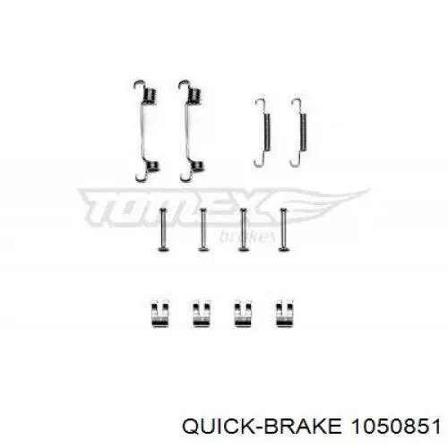 Установочный комплект задних барабанных колодок Quick Brake 1050851 цена, от 4.08 USD
