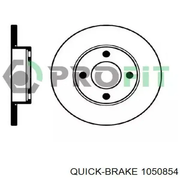 1050854 Quick Brake Комплект монтажный задних барабанных колодок