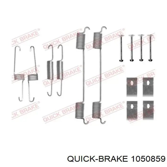 105-0859 Quick Brake монтажный комплект задних барабанных колодок