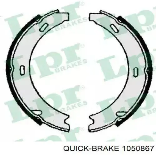 Монтажный комплект задних барабанных колодок 1050867 Quick Brake