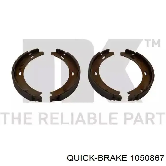 Монтажный комплект задних барабанных колодок Quick Brake 1050867