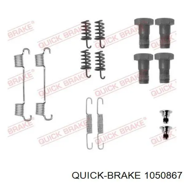 105-0867 Quick Brake монтажный комплект задних барабанных колодок