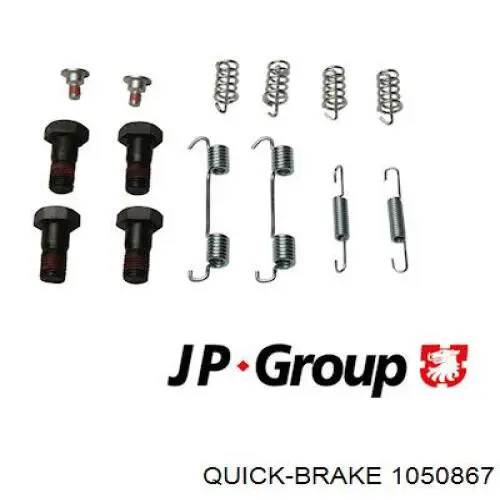 Установочный комплект задних барабанных колодок Quick Brake 1050867 цена, от 6.67 USD