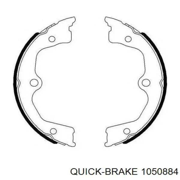 Купить 1050884 Quick Brake Монтажный комплект задних барабанных колодок