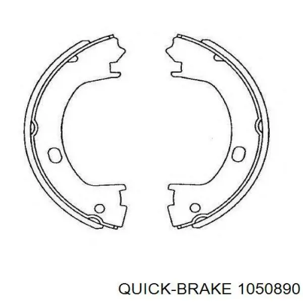 Купить 1050890 Quick Brake Монтажный комплект задних барабанных колодок