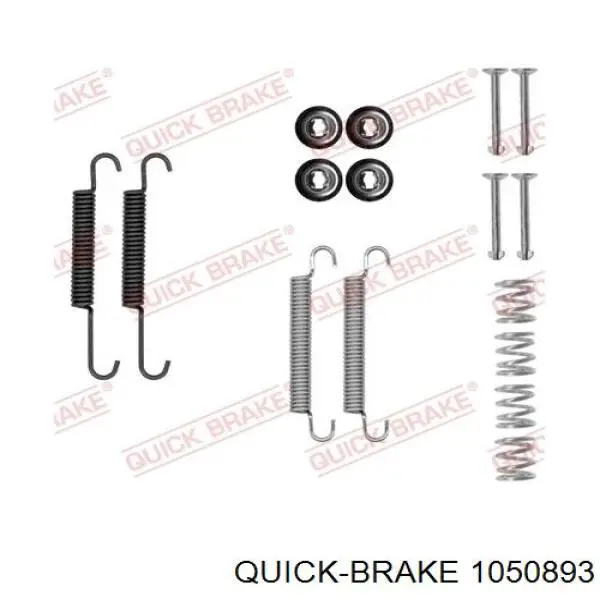 105-0893 Quick Brake kit de montagem das sapatas traseiras de tambor
