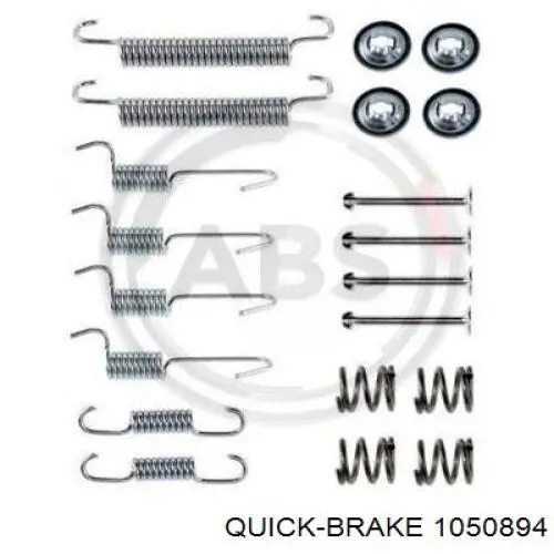1050894 Quick Brake Комплект монтажный задних барабанных колодок
