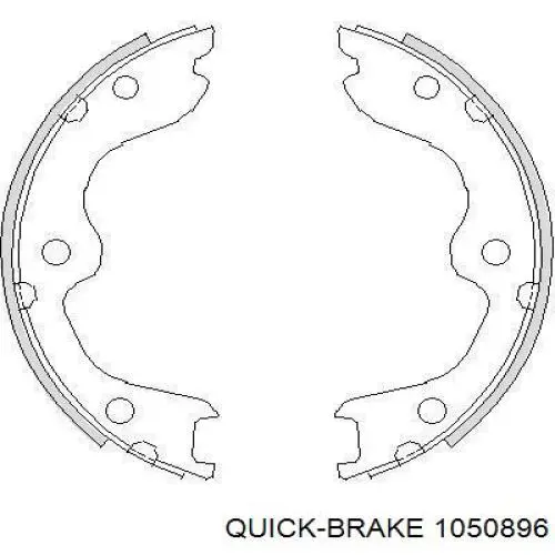1050896 Quick Brake Комплект монтажный задних барабанных колодок
