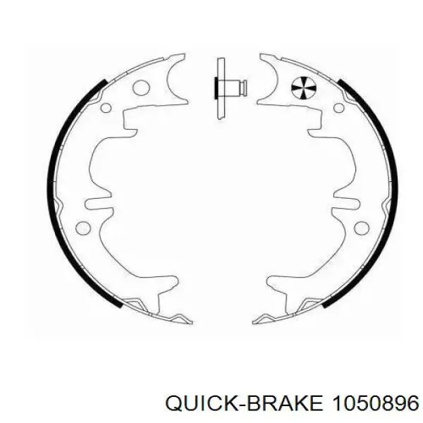 Купить 1050896 Quick Brake Монтажный комплект задних барабанных колодок