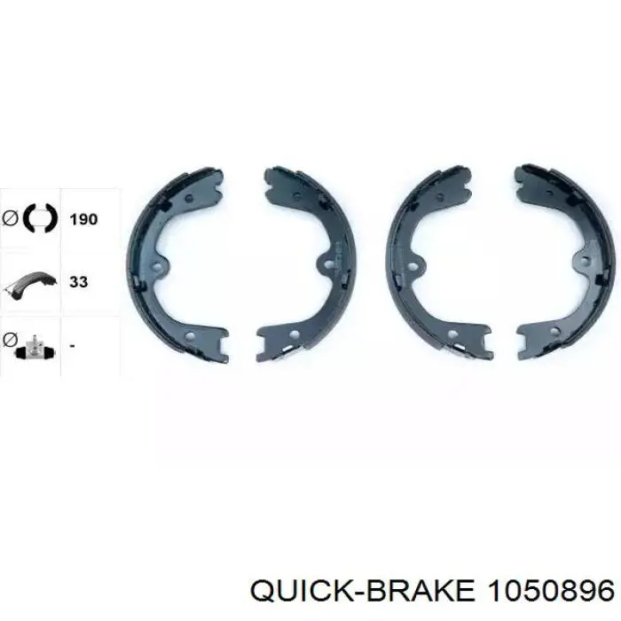 Купить 1050896 Quick Brake Монтажный комплект задних барабанных колодок