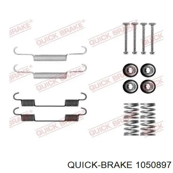 105-0897 Quick Brake kit de montagem das sapatas traseiras de tambor