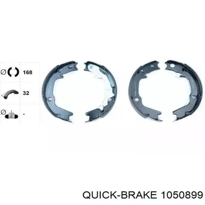 Купить 1050899 Quick Brake Монтажный комплект задних барабанных колодок