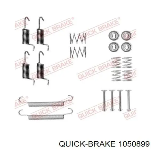 105-0899 Quick Brake kit de montagem das sapatas traseiras de tambor