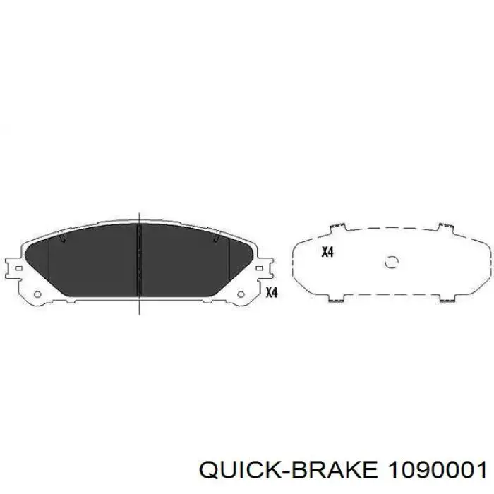 Ремкомплект тормозных колодок 1090001 Quick Brake