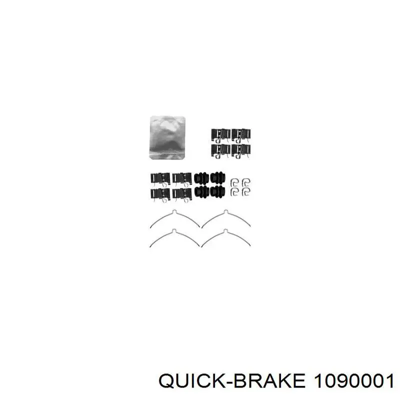 Ремкомплект тормозных колодок Quick Brake 1090001 цена, от 14.92 USD
