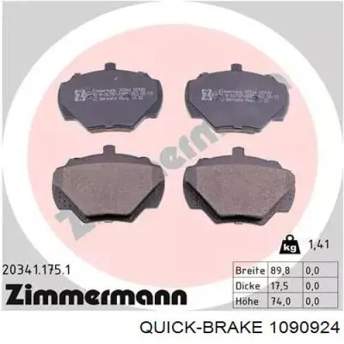  Quick Brake 1090924 цена, от 5.55 USD