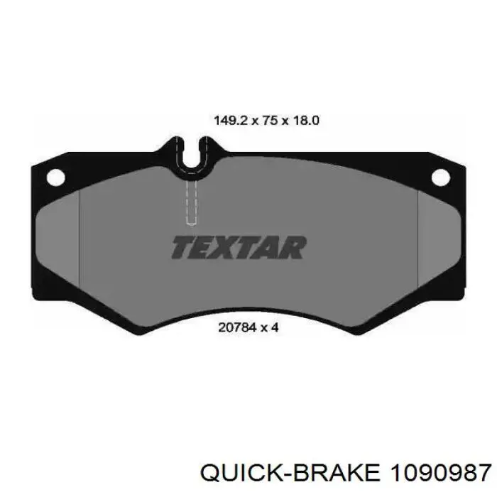 Pastillas de freno delanteras 1090987 Quick Brake