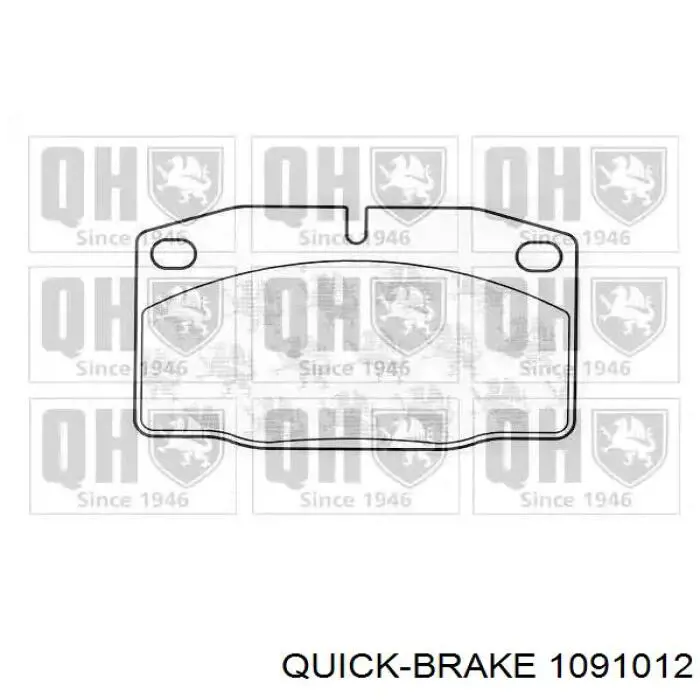 Ремкомплект гальмівних колодок 1091012 Quick Brake