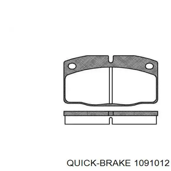 Ремкомплект тормозных колодок 1091012 Quick Brake