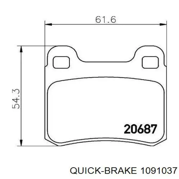 Ремкомплект тормозных колодок Quick Brake 1091037 цена, от 3.77 USD