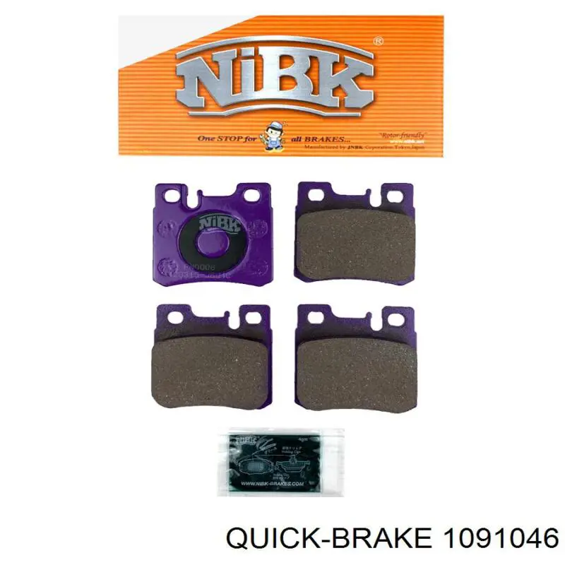 Ремкомплект тормозных колодок Quick Brake 1091046 цена, от 3.63 USD