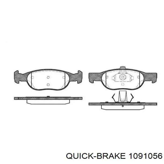 1091056 Quick Brake Комплект пружинок крепления дисковых передних колодок