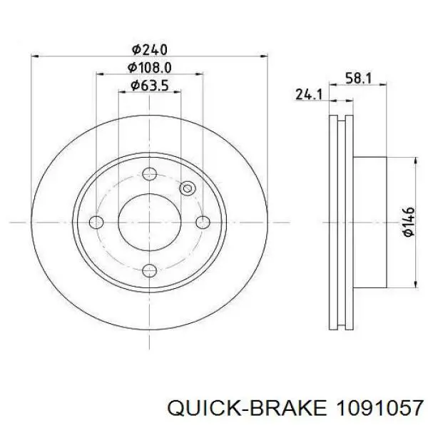 Комплект пружинок крепления дисковых колодок, передних Quick Brake 1091057 цена, от 3.34 USD