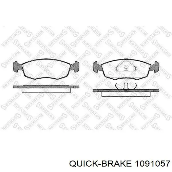 Комплект пружинок крепления дисковых колодок, передних Quick Brake 1091057 цена, от 3.34 USD