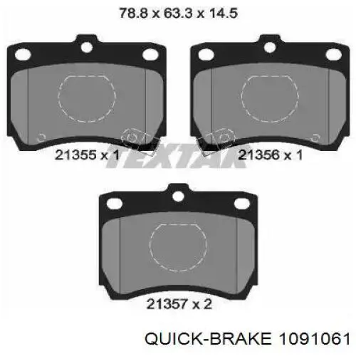 Ремкомплект тормозных колодок Quick Brake 1091061 цена, от 3.01 USD
