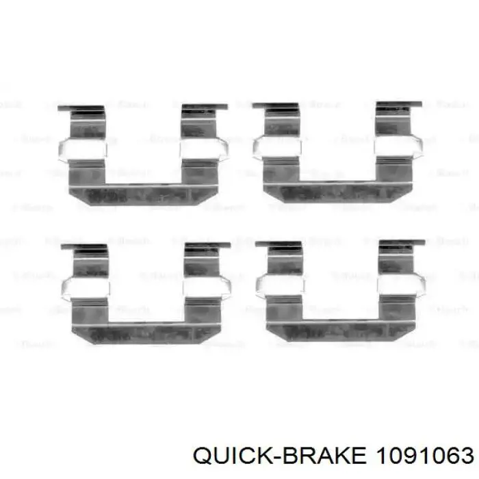 Комплект пружинок крепления дисковых колодок, передних Quick Brake 1091063 цена, от 5.82 USD