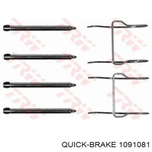 Juego de reparación, pastillas de frenos 1091081 Quick Brake