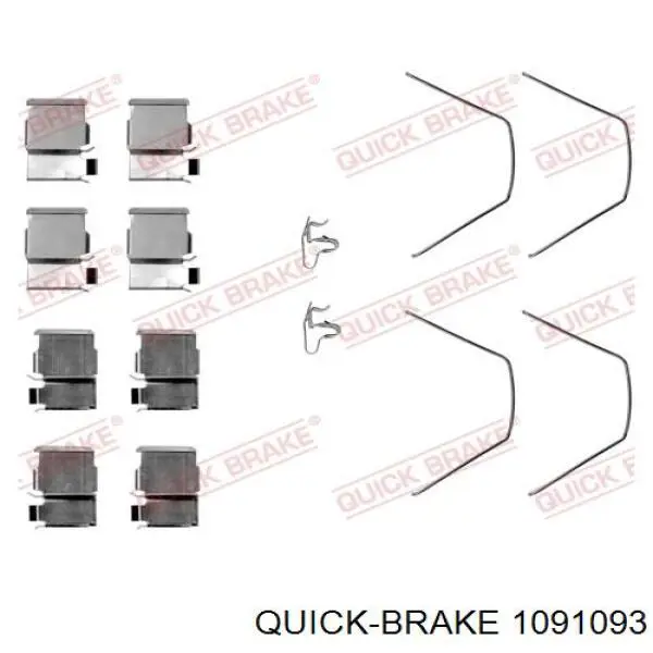 109-1093 Quick Brake ремкомплект тормозных колодок