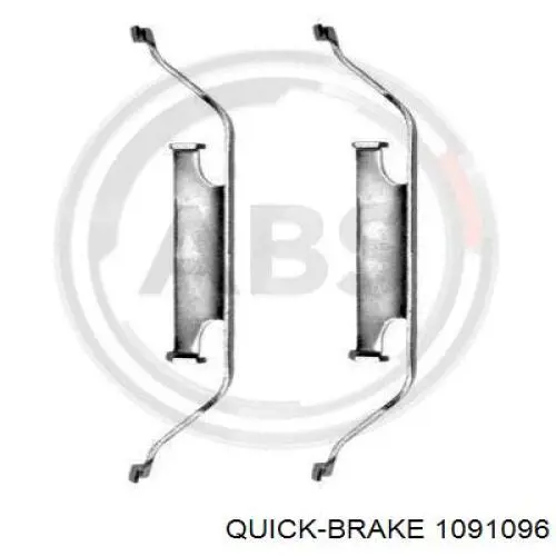 109-1096 Quick Brake kit de molas de fixação de sapatas de disco dianteiras