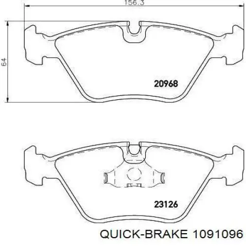 Комплект пружинок крепления дисковых колодок передних 1091096 Quick Brake