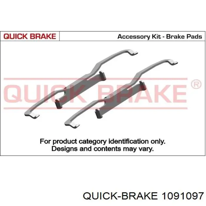 109-1097 Quick Brake kit de molas de fixação de sapatas de disco traseiras
