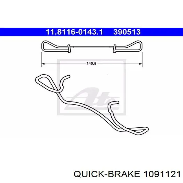 Conjunto De Muelles Almohadilla Discos Delanteros 1091121 Quick Brake