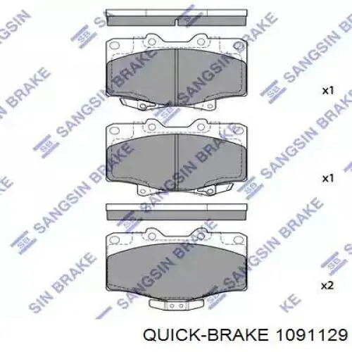 Ремкомплект гальмівних колодок 1091129 Quick Brake