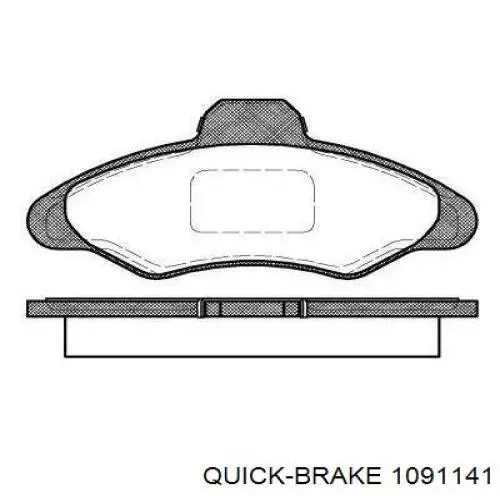 Ремкомплект тормозных колодок Quick Brake 1091141 цена, от 5.75 USD