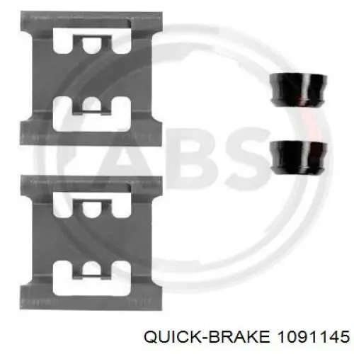 109-1145 Quick Brake kit de molas de fixação de sapatas de disco dianteiras