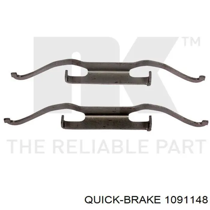 109-1148 Quick Brake комплект пружинок крепления дисковых колодок передних